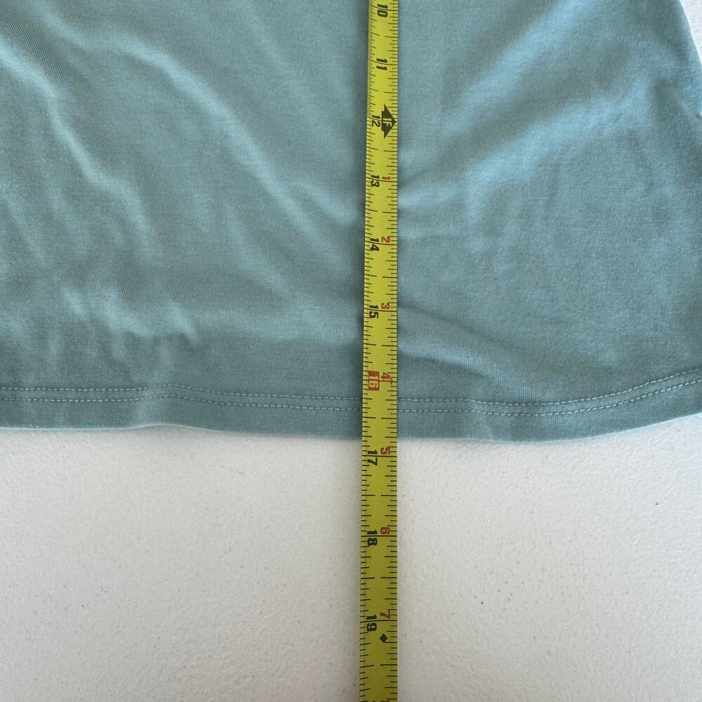 Vuori Good Morning Baby Tee Shirt Women's Dusty Blue Boxy Crop Top Size XS - Picture 3 of 5